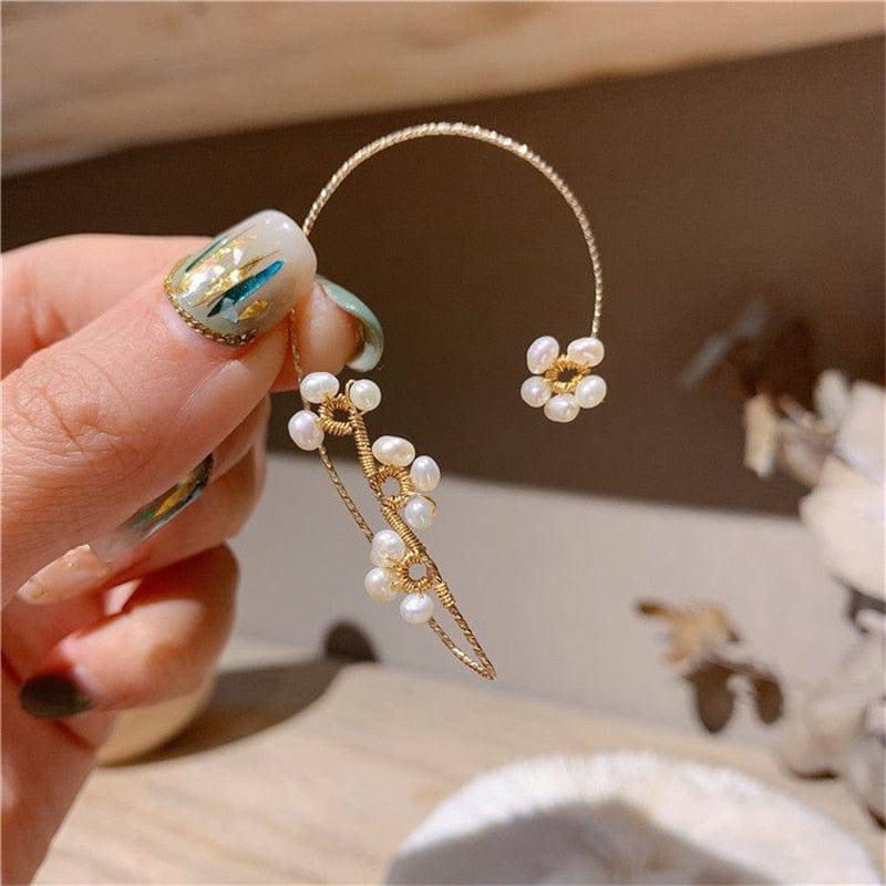 The Holly Flower Cuff Earrings